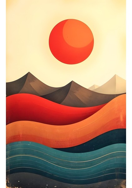 Matisse - Boho - Art Deco - Soyut - Doğa ( 3 Lü Çerçevesiz ) Poster - Afiş - Tablo KR2C00892/