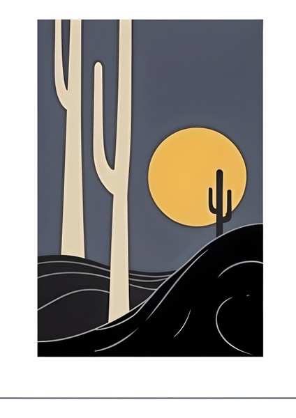 Matisse - Boho - Art Deco - Soyut - Doğa ( 3 Lü Çerçevesiz ) Poster - Afiş - Tablo KR2C00762/