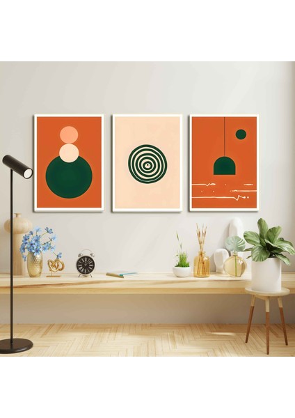 Matisse - Boho - Art Deco - Soyut - Doğa ( 3 Lü Çerçevesiz ) Poster - Afiş - Tablo KR2C00870/