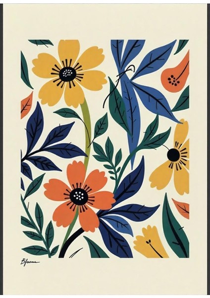 Matisse - Boho - Art Deco - Soyut - Doğa ( 3 Lü Çerçevesiz ) Poster - Afiş - Tablo KR2C00667/ modelleri