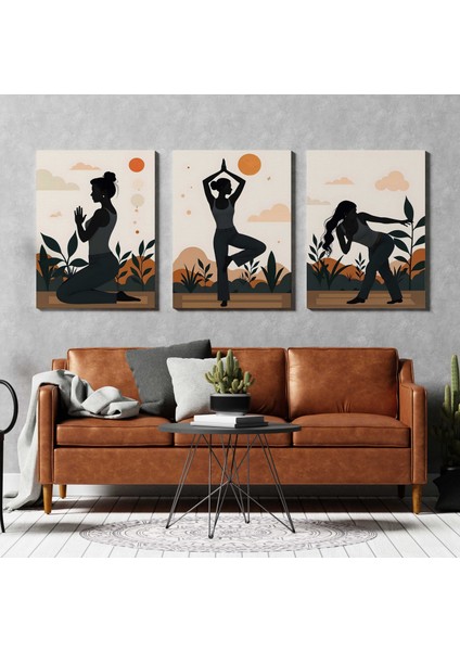 Matisse - Boho - Art Deco - Soyut - Doğa ( 3 Lü Çerçevesiz ) Poster - Afiş - Tablo KR2C00030/
