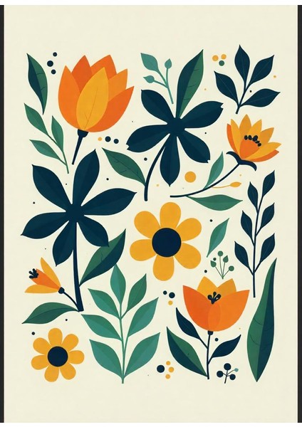 Matisse - Boho - Art Deco - Soyut - Doğa ( 3 Lü Çerçevesiz ) Poster - Afiş - Tablo KR2C00668/ fiyatları