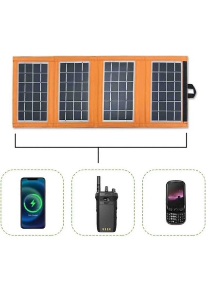 Güneş Paneli USB Girişli Katlanır Çanta Tipi