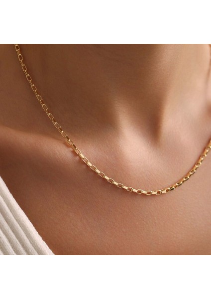 Unisex Kare Forse Yeni 14 Ayar 50 cm modelleri