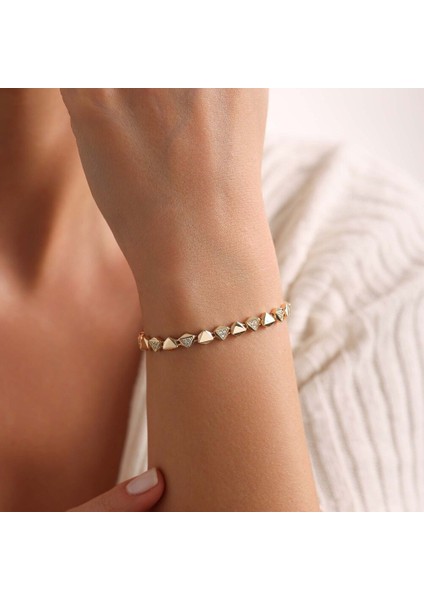 Italy Altın Bileklik Triangle