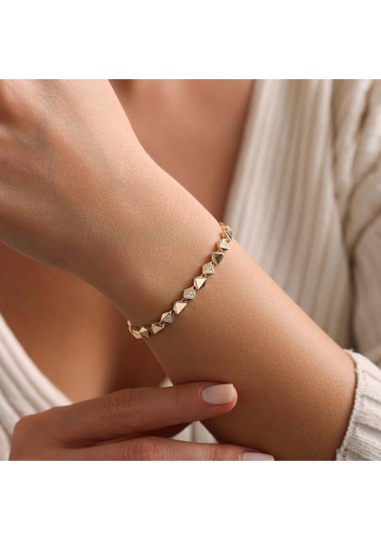 Italy Altın Bileklik Triangle fiyatları