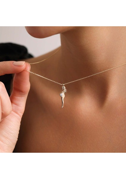 Hamile Kadın Kolye 14 Ayar