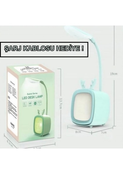 Tv Tasarımlı Kademeli Şarjlı Masa Lambası LED Gece Lambası Akrobatik