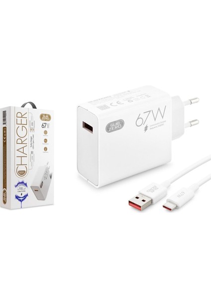 67W+6A Type-C Kablolu Turbo Ev Tipi Şarj Aleti fiyatları