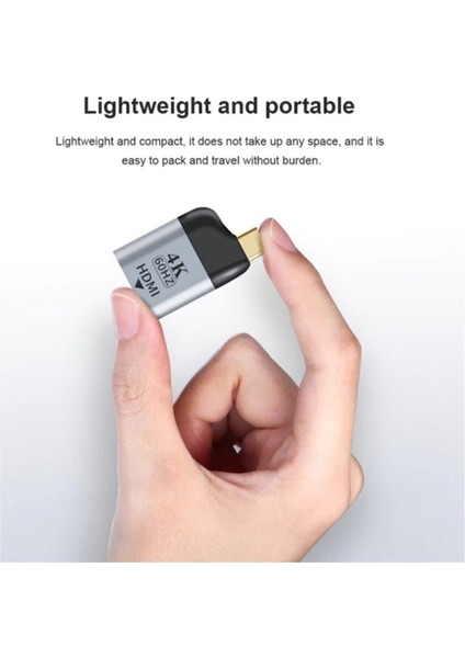 C To HDMI 4K 60hz Çevirici Dönüştürücü Adaptör USB 3.1 Erkek To HDMI Dişi