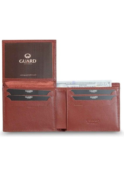 Örgü Desenli Taba Kahve Deri Erkek Cüzdanı - Grd2412wt1067