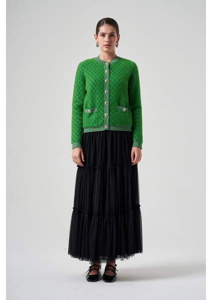 Triko Düğme Detay Kısa Hırka 7001 Benetton fırsatları