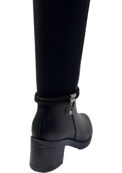 Kafkaslar 6 cm Topuklu Kaymaz Taban Streçli Bayan Çizme modelleri