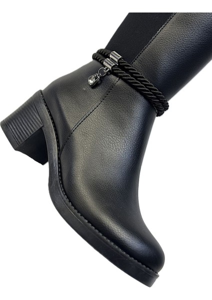 Kafkaslar 6 cm Topuklu Kaymaz Taban Streçli Bayan Çizme fırsatları