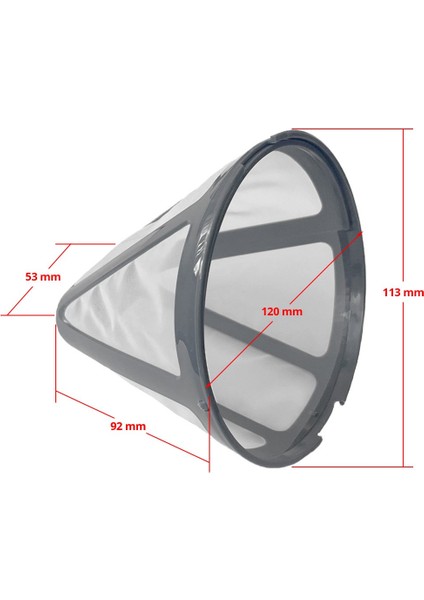 Filtre Kahve Makinesi Filtresi Çap 120mm x Yükseklik 92mm fiyatları