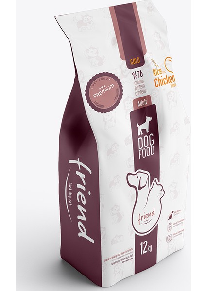 Friend Pet Premium Gold Yetişkin Köpek Maması Tavuklu 12 kg %100 Yeme Garantili