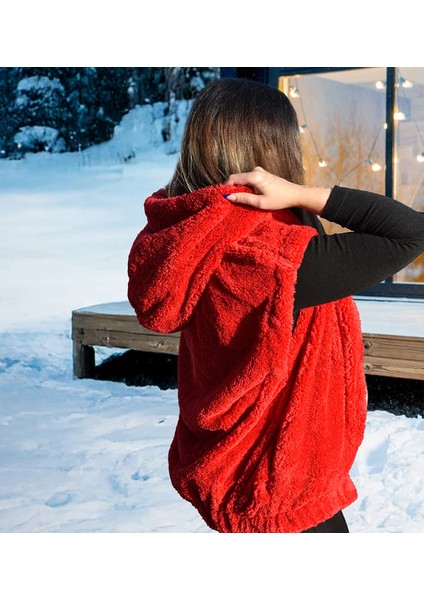 Pababo Kışın Sıcak Şıklığı: Peluş Yelek ve Şapka Kombini indirimleri