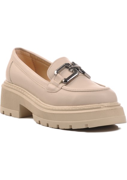 Poliüretan Bej Cilt Kadın Günlük Ayakkabı