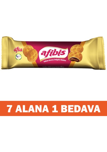 Afibis Kakao Krema Dolgulu Bisküvi 75 Gr 7 Alana 1 Bedava