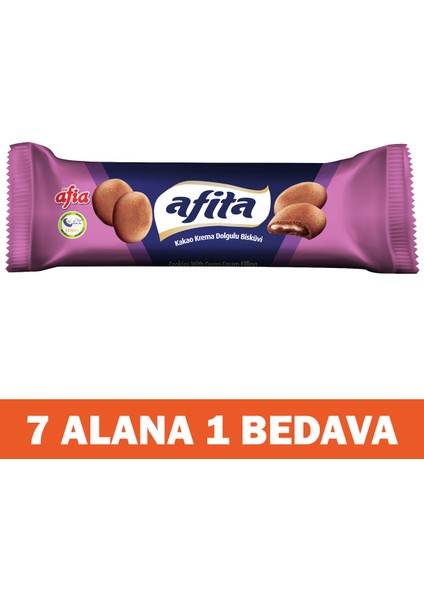 Afita Kakao Krema Dolgulu Bisküvi 75 Gr 7 Alana 1 Bedava