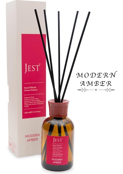 Modern Amber Bambu Çubuklu Oda Ortam Kokusu 100 ml