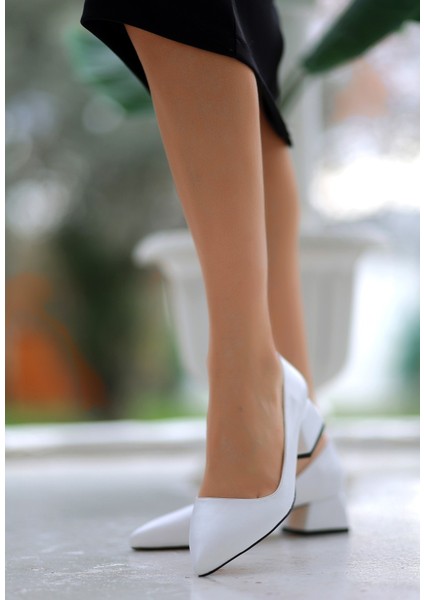 Beyaz Cilt Topuklu Ayakkabı fiyatları