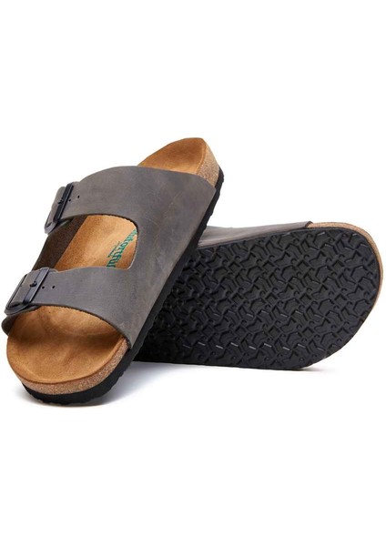 / Bali - Deri Çift Bantlı Terlik ( Gri Yağlı Deri ) fiyatları