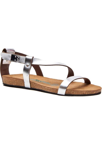 / Grady - Deri Sandalet ( Gümüş Nubuk Deri )