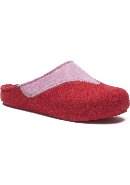 / Pinesh - Yün Sabo Ev Terliği ( Kırmızı - Pembe Yün )