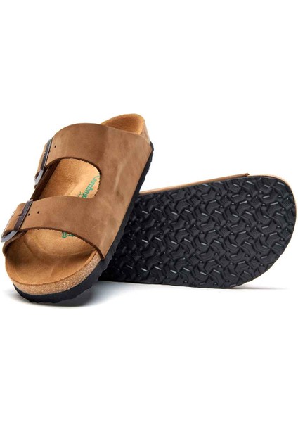 / Bali - Deri Çift Bantlı Terlik ( Kum Nubuk Deri ) fiyatları