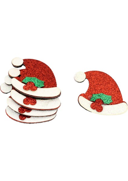 Keçe Figür Noel Şapkası 5'li