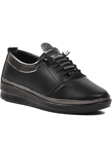 Siyah Simli Kadın Günlük Ayakkabı