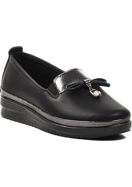 Siyah Simli Kadın Günlük Ayakkabı