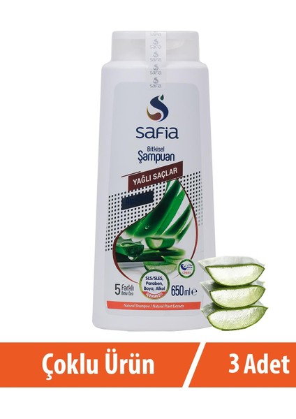 Yağlı Saçlar Şampuan 3X650 ml