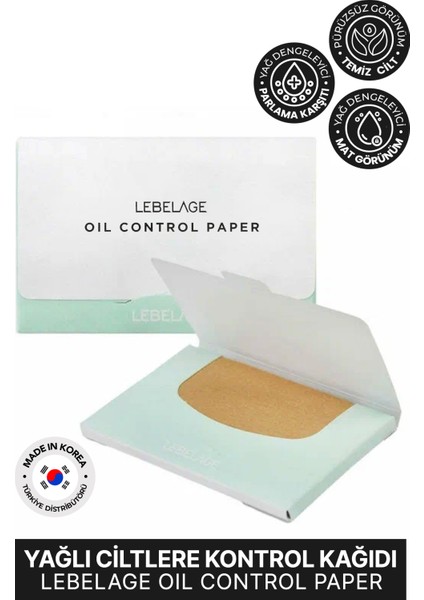 Yağlı Ciltler Için Yağ Kontrol Kağıdı Oil Control Paper (50 Adet)