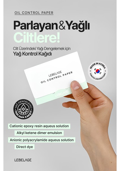 Yağlı Ciltler Için Yağ Kontrol Kağıdı Oil Control Paper (50 Adet)