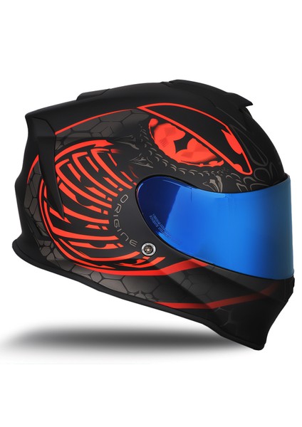 Dinamo Fighter Mat Siyah-Antrasit-Kırmızı Kask
