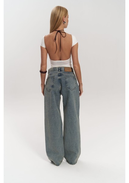 Trixie Mavi Transparan Jean Pantolon