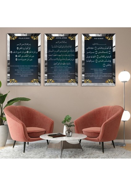 Felak Nas Ve Ayetel Kürsi Dini Gümüş Pleksi Çerçeveli Tablo fiyatları