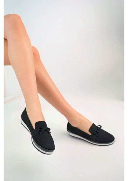 Dolgu Taban Lazerli Siyah Kot Kadın Ayakkabı modelleri