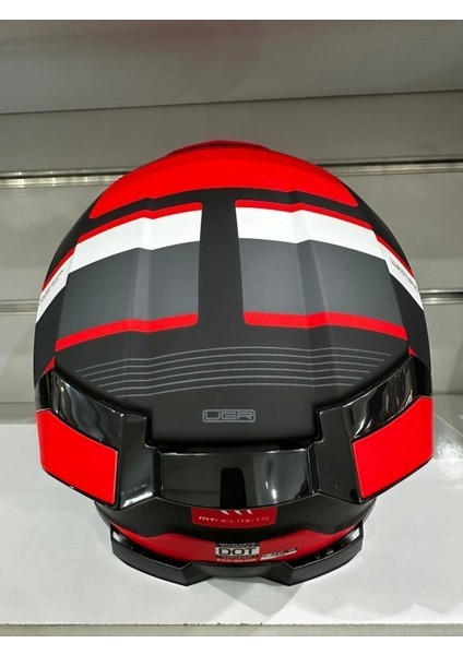 Kask mt Thunder 4 Sv R25 B5 Mat Siyah Kırmızı Kapalı Kask