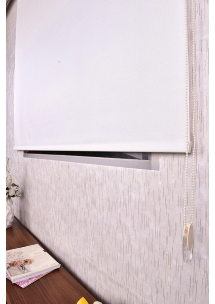 Ekru Simli Düz Etek Dilimsiz Ip 1000 Simli Sr Zebra Stor Güneşlik Perde