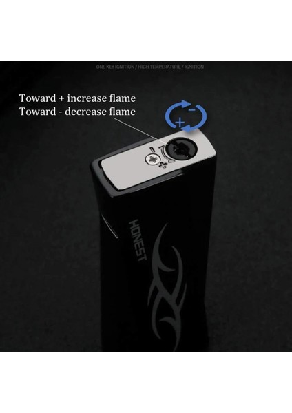 Honest Tek Torch Gazlı Jet Alev Özel Kutulu Çakmak