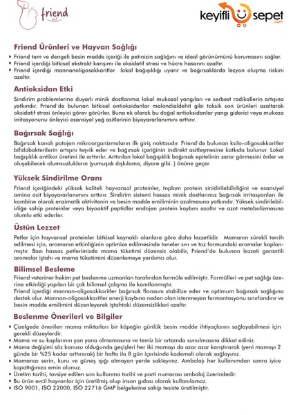 Friend Pet Premium Gold Yetişkin Kedi Maması Tavuklu 9 Kilo %100 Yeme Garantili indirimleri