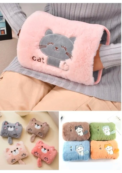 Peluş Kılıflı Ele Geçmeli Figürlü Emojili Sıcak Su Torbası El Isıtıcı 1 Litrelik