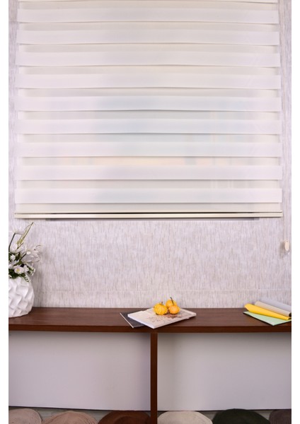 Ekru Düz Etek Dilimsiz 616-4 Zebra Stor Güneşlik Perde fiyatları