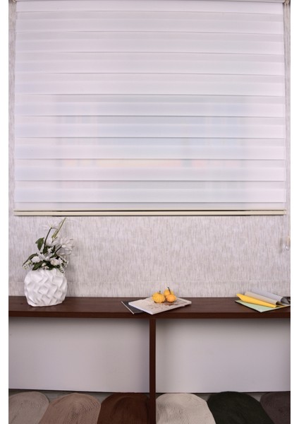 Beyaz Düz Etek Dilimsiz 616-B/1 Zebra Stor Güneşlik Perde fiyatları