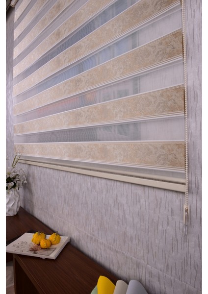 Gold Düz-Çizgili Etek Dilimsiz Ds 11805 V1 Zebra Stor Güneşlik Perde