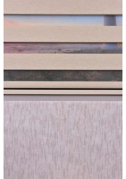 Krem Düz Etek Dilimsiz Ds 614-H6 Zebra Stor Güneşlik Perde modelleri