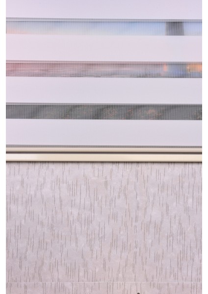 Beyaz Düz Etek Dilimsiz 616-B/1 Zebra Stor Güneşlik Perde modelleri